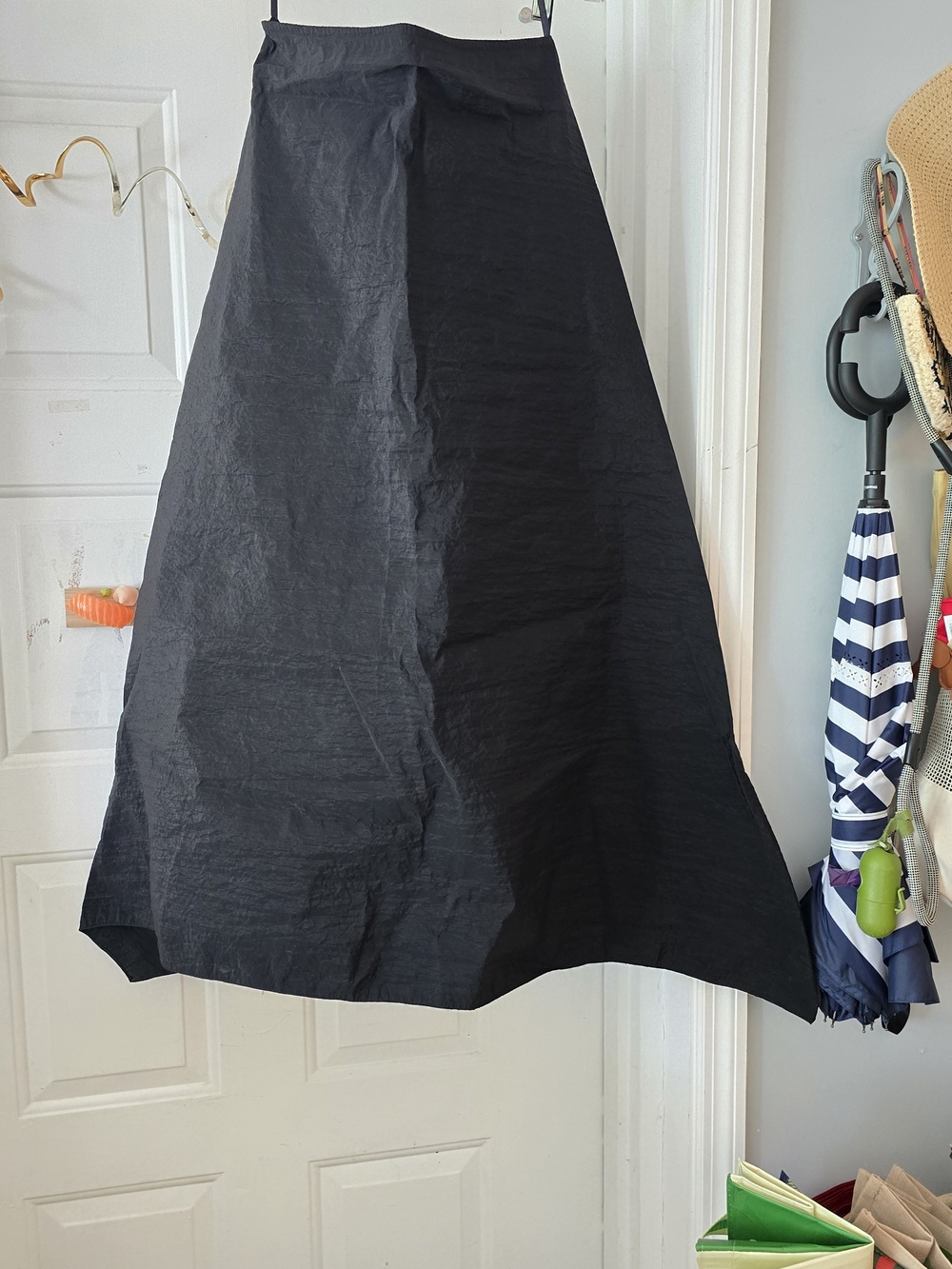 DKNY Black Maxi A-Line Skirt